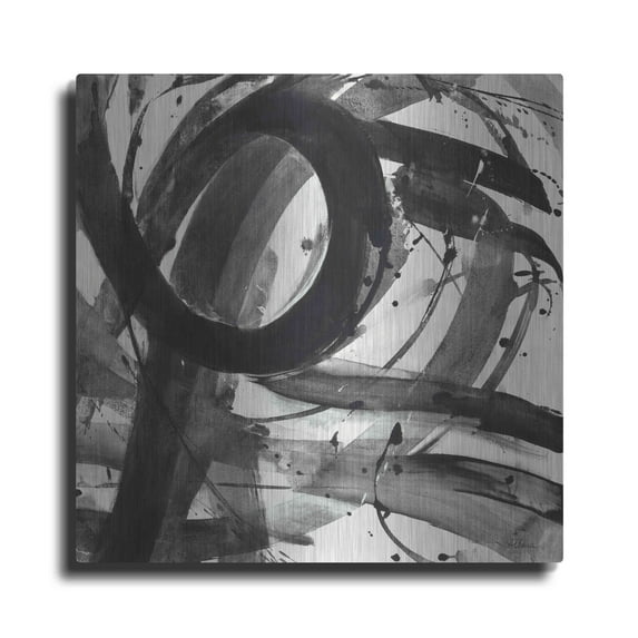 Luxe Metal Art 'Roller Coaster II on White' by Albena Hristova, Metal Wall Art, 36"x36"