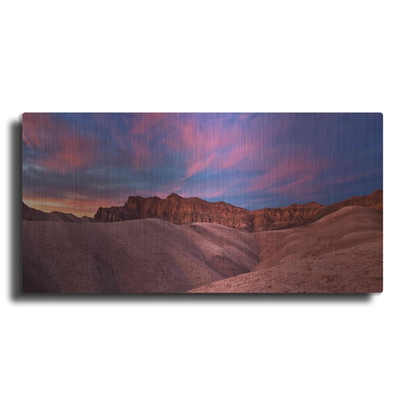 Luxe Metal Art 'Ruby Sunset,', Metal Wall Art, 48"x24"