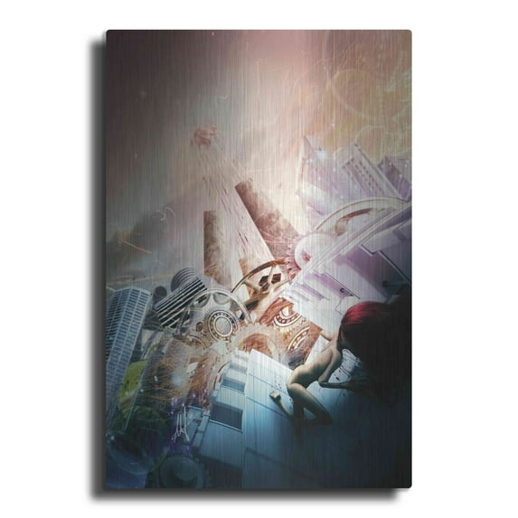 Luxe Metal Art 'Runaway' by Mario Sanchez Nevado, Metal Wall Art, 16"x24"