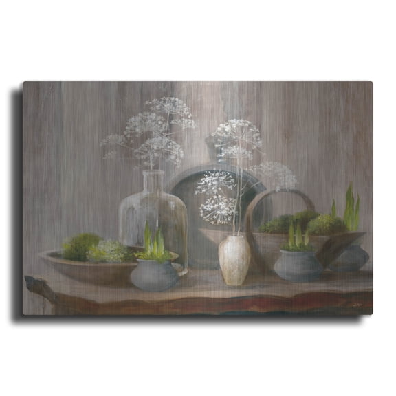 Luxe Metal Art 'Rustic Elegance 1' by Julia Purinton Metal Wall Art, 24" x 16"