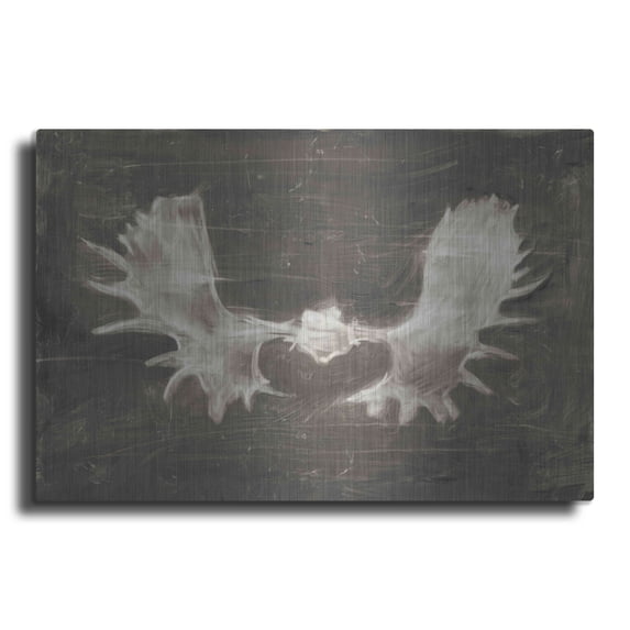 Luxe Metal Art 'Rustic Moose Mount II' by Ethan Harper, Metal Wall Art, 16"x12"