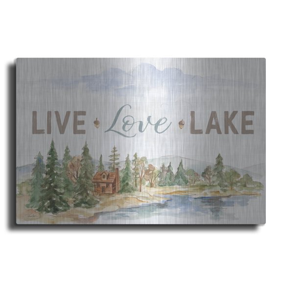 Luxe Metal Art 'Rustic Retreat 4' by Silvia Vassileva Metal Wall Art, 36" x 24"