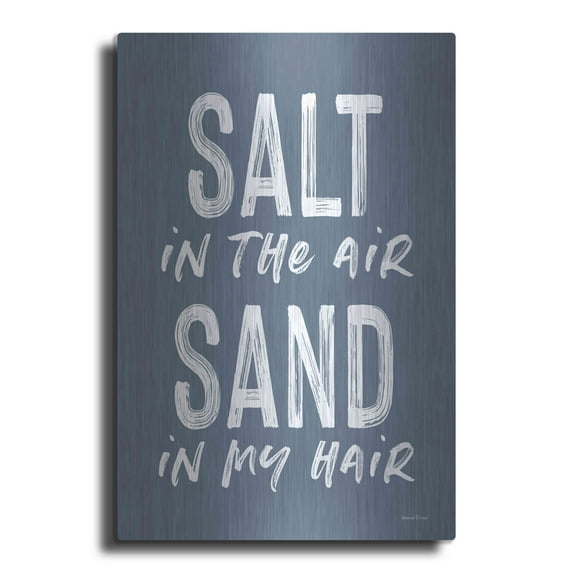 Luxe Metal Art 'Salt in the Air' by lettered & lined, Metal Wall Art, 12"x16"