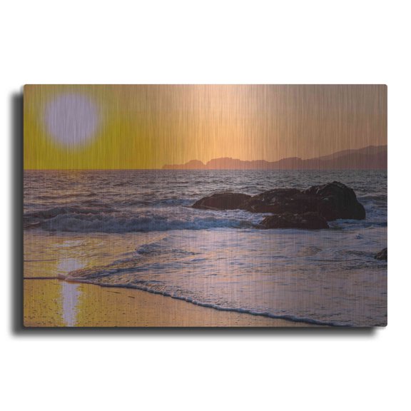 Luxe Metal Art 'San Francisco Sunset' by Luxe Portfolio, Metal Wall Art, 36"x24"