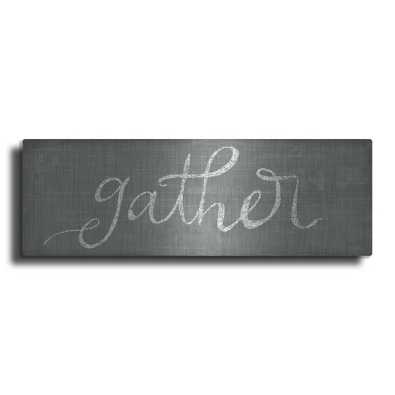 Luxe Metal Art 'Schoolhouse Gather' by Sue Schlabach, Metal Wall Art, 36"x12"