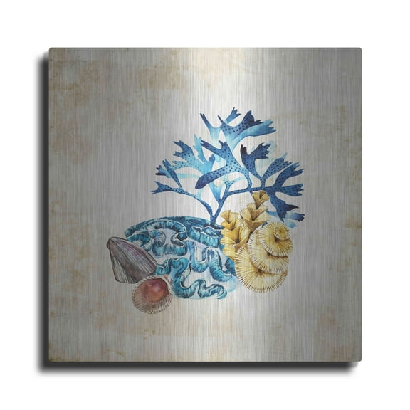 Luxe Metal Art 'Sea Life II' by Incado, Metal Wall Art, 36"x36"