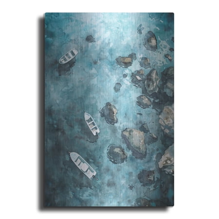 Luxe Metal Art 'Sea Pier' by Svetlana Aleynikova Metal Wall Art, 12" x 16"
