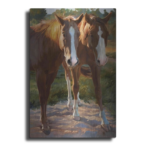 Luxe Metal Art 'September' by Julie Bel, Metal Wall Art, 12"x16"