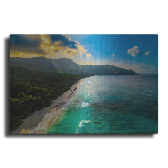 Luxe Metal Art 'Seychelles' by Luxe Portfolio, Metal Wall Art, 24"x16"