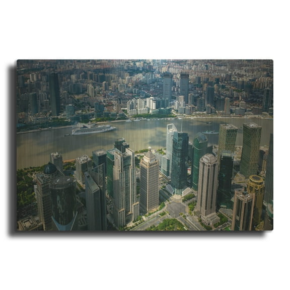 Luxe Metal Art 'Shanghai 2' by Luxe Portfolio, Metal Wall Art, 16"x12"