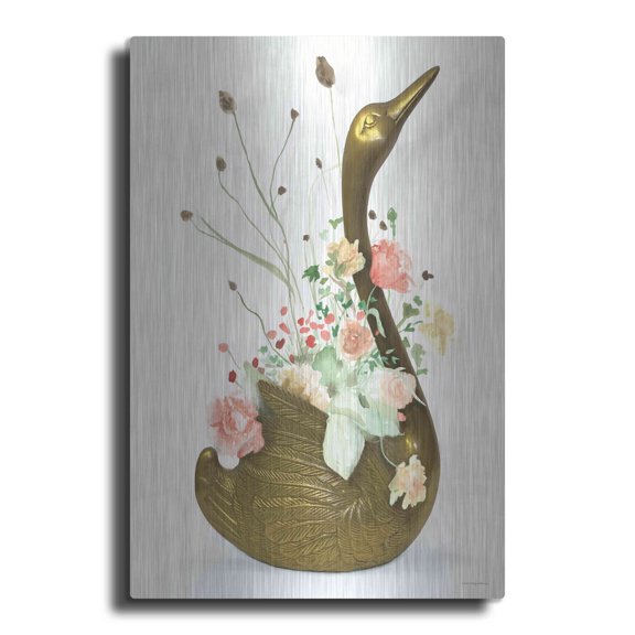 Luxe Metal Art 'She was Never Ugly' by Kamdon Kreations, Metal Wall Art, 24"x36"