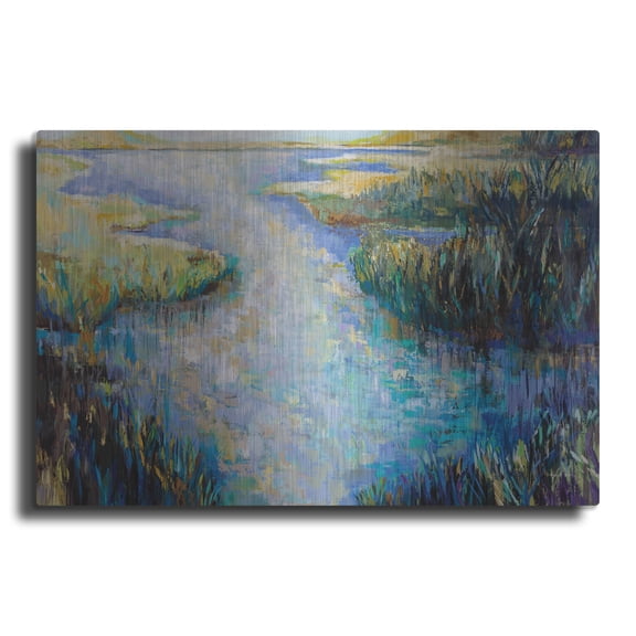 Luxe Metal Art 'Shimmer 2' by Jeanette Vertentes Metal Wall Art, 16" x 12"