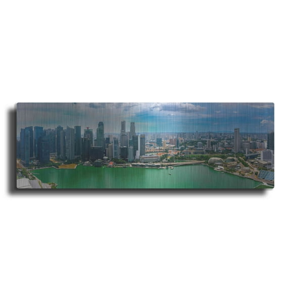 Luxe Metal Art 'Singapore ' by Luxe Portfolio, Metal Wall Art, 36"x12"