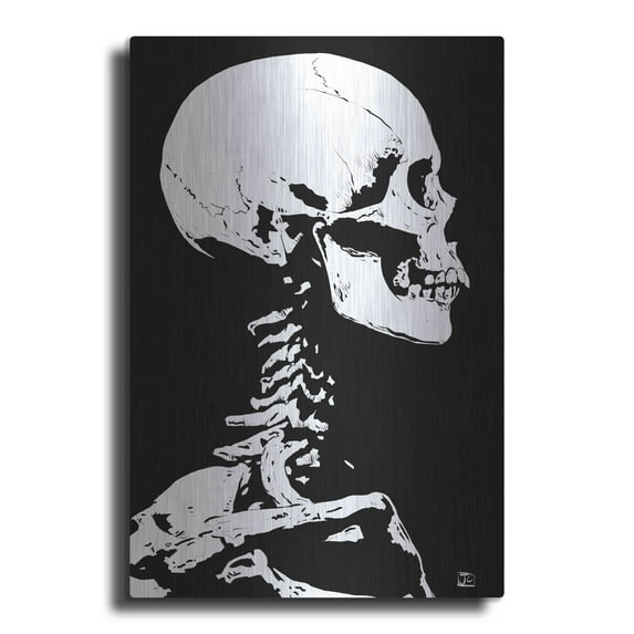 Luxe Metal Art 'Skeleton' by Giuseppe Cristiano, Metal Wall Art, 12"x16"