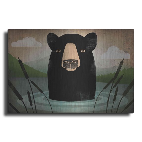 Luxe Metal Art 'Skinny Dip' by Ryan Fowler, Metal Wall Art, 24"x16"