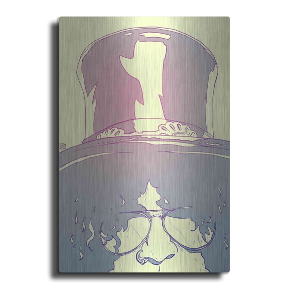 Luxe Metal Art 'Slash' by Giuseppe Cristiano, Metal Wall Art, 16"x24"