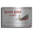 thumbnail image 1 of Luxe Metal Art 'Sleigh Rides 25 Cents' by Lori Deiter, Metal Wall Art, 16"x12", 1 of 9