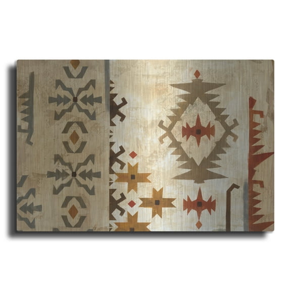 Luxe Metal Art 'Southwest Design V' by Silvia Vassileva, Metal Wall Art, 16" x 12"