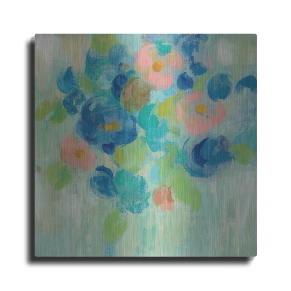 Luxe Metal Art 'Spring Aroma III' by Silvia Vassileva, Metal Wall Art, 24" x 24"