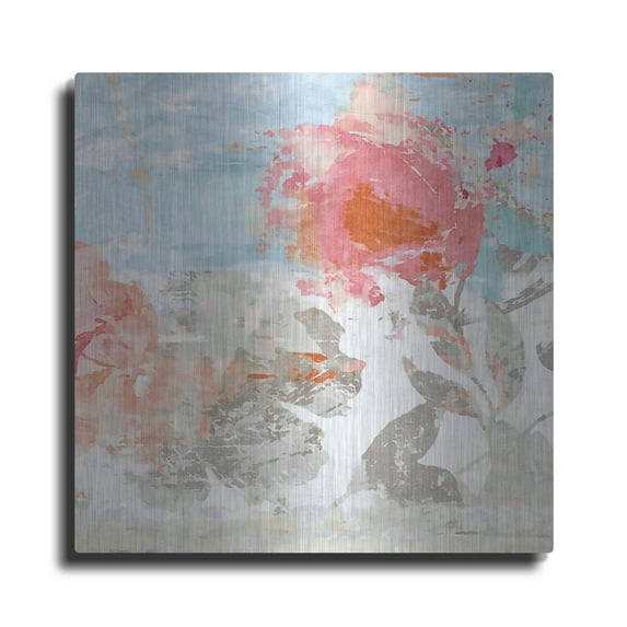 Luxe Metal Art 'Spring Fling No 1' by Suzanne Nicoll, Metal Wall Art, 12"x12"