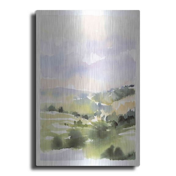 Luxe Metal Art 'Spring Hills I' by Katrina Pete, Metal Wall Art, 12"x16"