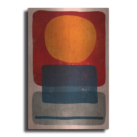 Luxe Metal Art 'Squares' by Svetlana Aleynikova Metal Wall Art, 12" x 16"