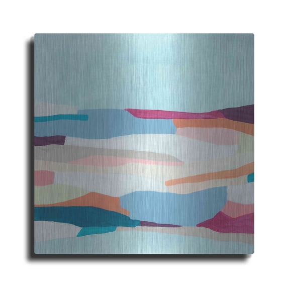 Luxe Metal Art 'Stratascape I' by June Erica Metal Wall Art, 24"x24"