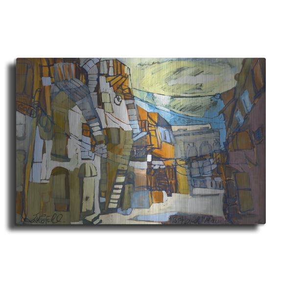 Luxe Metal Art 'Streets Of Portland 1' by Erin McGee Ferrell Metal Wall Art, 16" x 12"