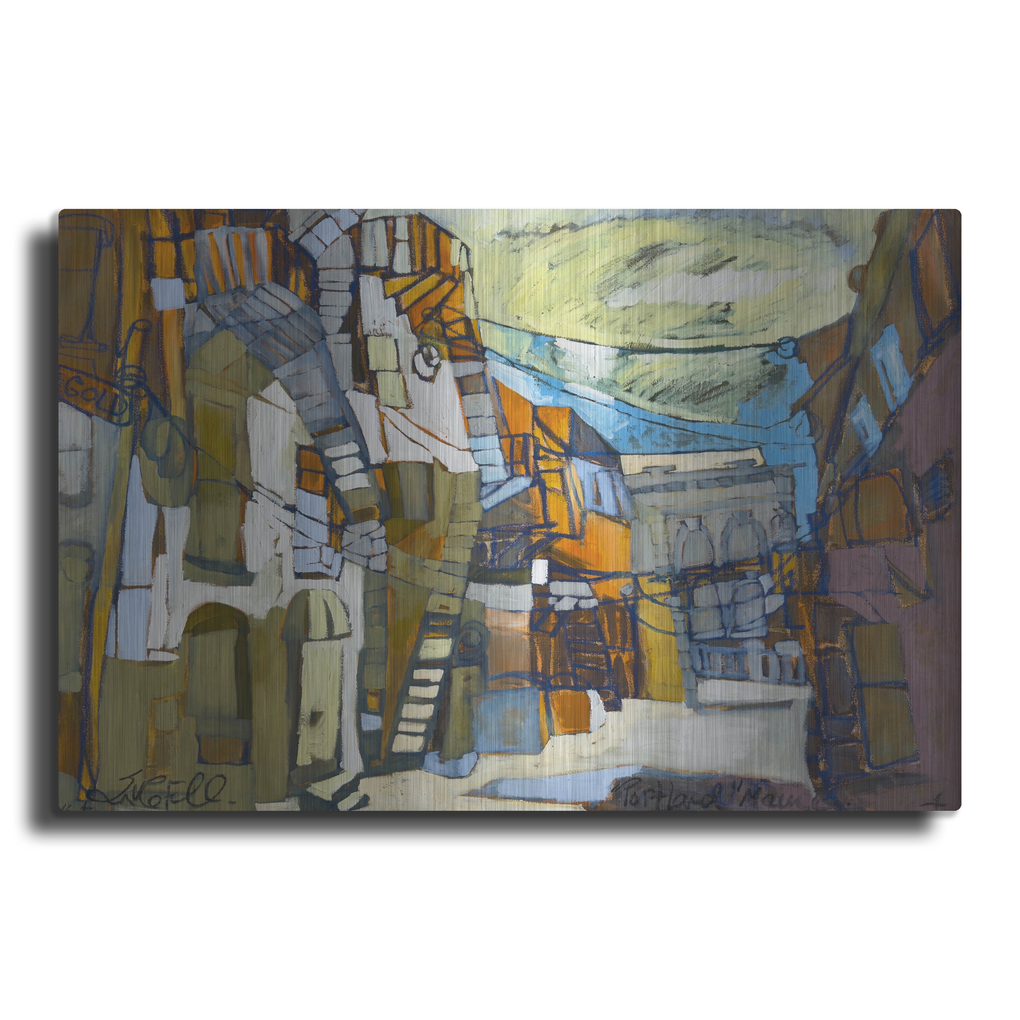 Luxe Metal Art 'Streets Of Portland 1' by Erin McGee Ferrell Metal Wall ...