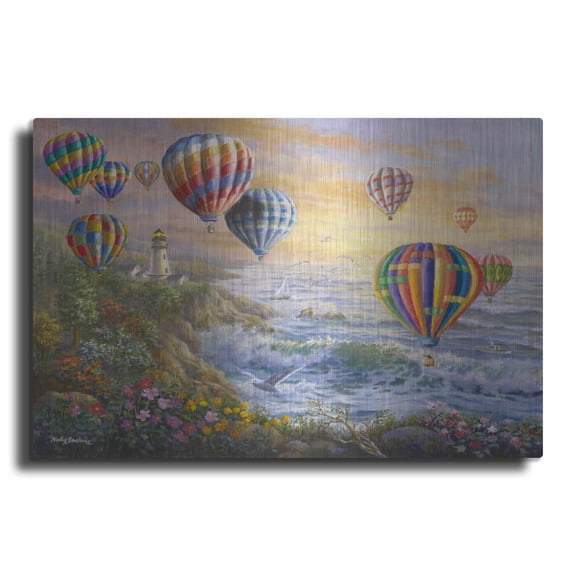 Luxe Metal Art 'Summer Glow' by Nicky Boehme, Metal Wall Art, 36"x24"