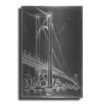 thumbnail image 1 of Luxe Metal Art 'Suspension Bridge Blueprint II' by Ethan Harper Metal Wall Art, 12"x16", 1 of 9
