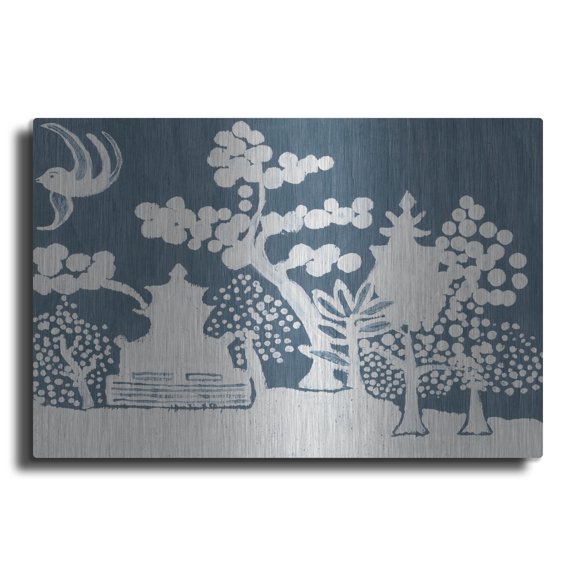 Luxe Metal Art 'Tea Room 2'  by Alicia Ludwig Metal Wall Art, 16" x 12"