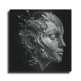 thumbnail image 1 of Luxe Metal Art 'Techno Face 3' by KIR.DART Metal Wall Art, 24" x 24", 1 of 8