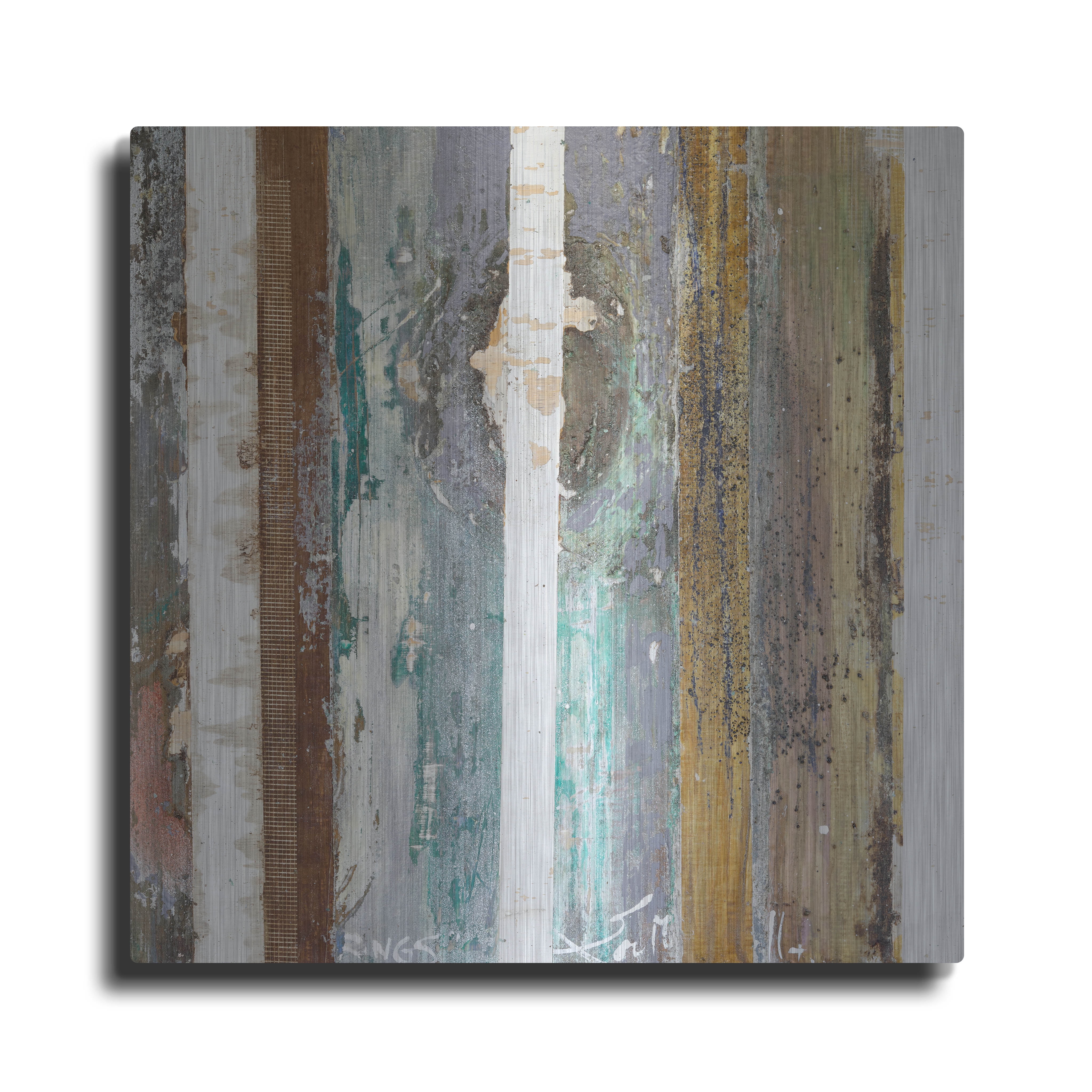 Luxe Metal Art 'Textured Grain 4' by Erin McGee Ferrell Metal Wall Art ...