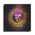 thumbnail image 1 of Luxe Metal Art 'Tezos Crypto Halo' by Epic Portfolio Metal Wall Art, 24"x24", 1 of 8