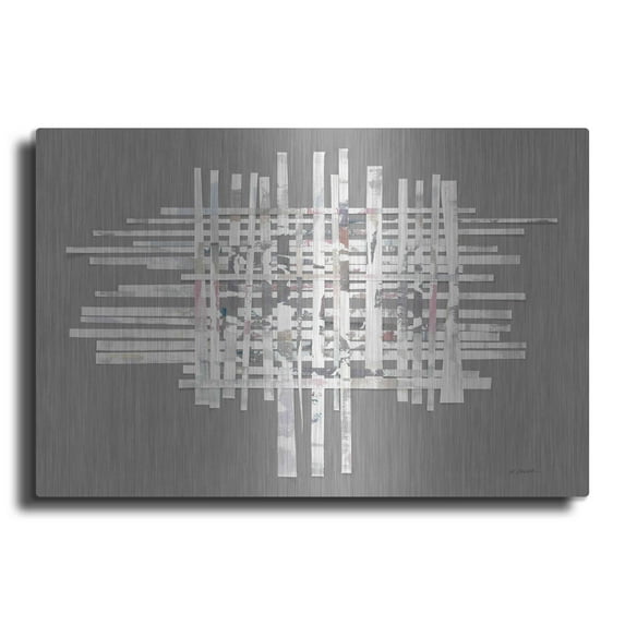 Luxe Metal Art 'The Color Of Moonlight On Gray' by Mike Schick, Metal Wall Art, 36"x24"