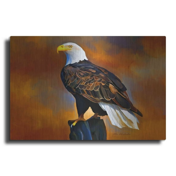 Luxe Metal Art 'The Eagle' by Ata Alishahi, Metal Wall Art, 36"x24"