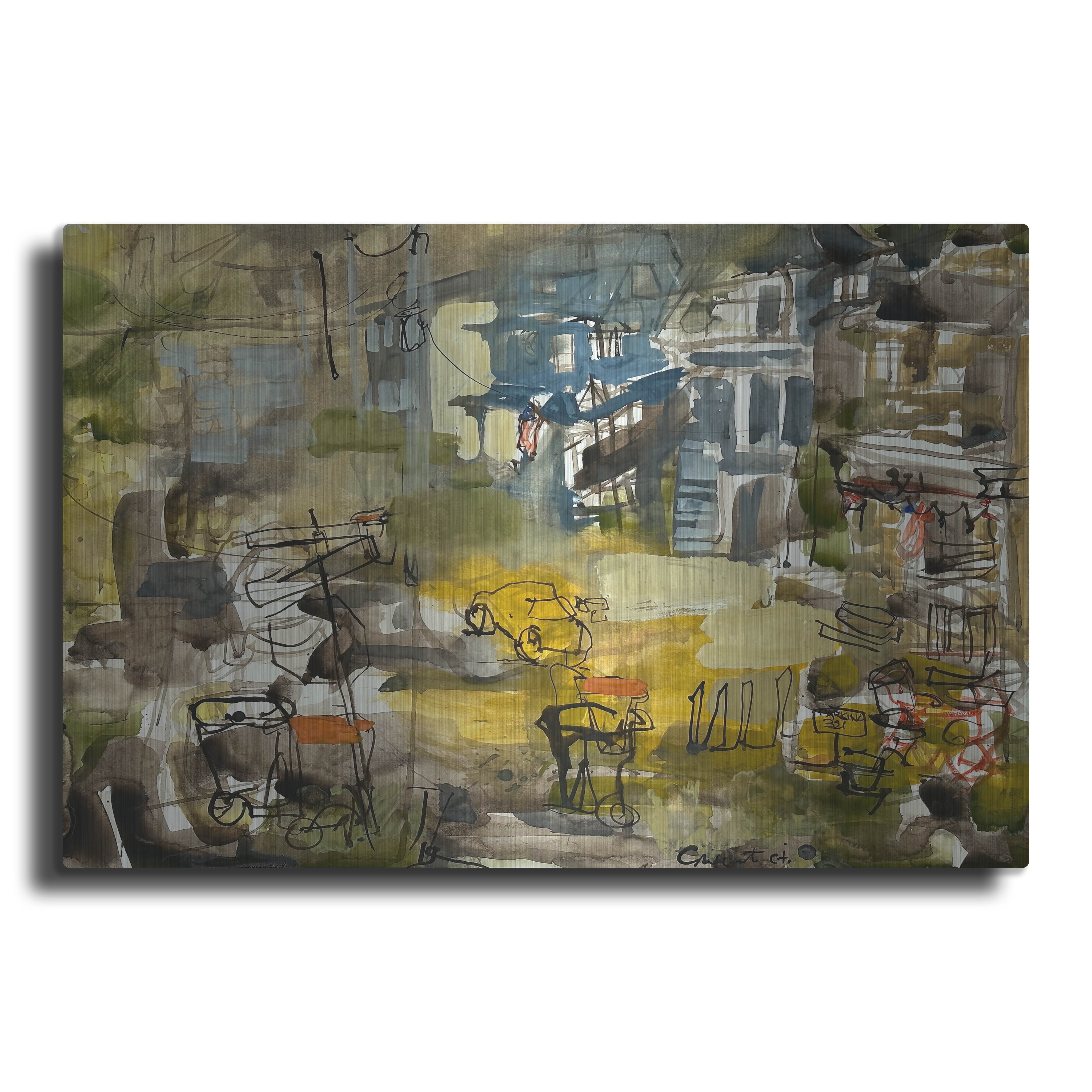 Luxe Metal Art 'The Neighborhood 3' by Erin McGee Ferrell Metal Wall ...
