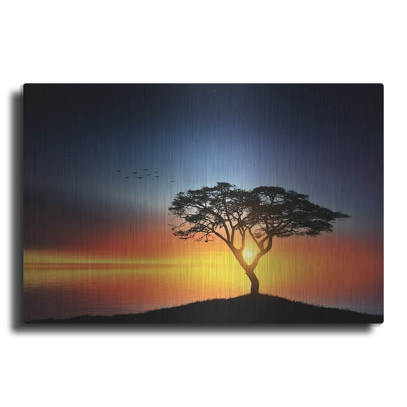Luxe Metal Art 'The Soft Twilight', Metal Wall Art, 36"x24"