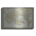 thumbnail image 1 of Luxe Metal Art 'The World Map Neutral' by Wild Apple Portfolio, Metal Wall Art, 16"x12", 1 of 9