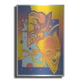 thumbnail image 1 of Luxe Metal Art 'Theatre Masks' by David Chestnutt, Metal Wall Art, 12"x16", 1 of 9
