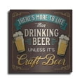 thumbnail image 1 of Luxe Metal Art 'There's More to Life than Drinking Beer' by Mollie B., Metal Wall Art, 12"x12", 1 of 9