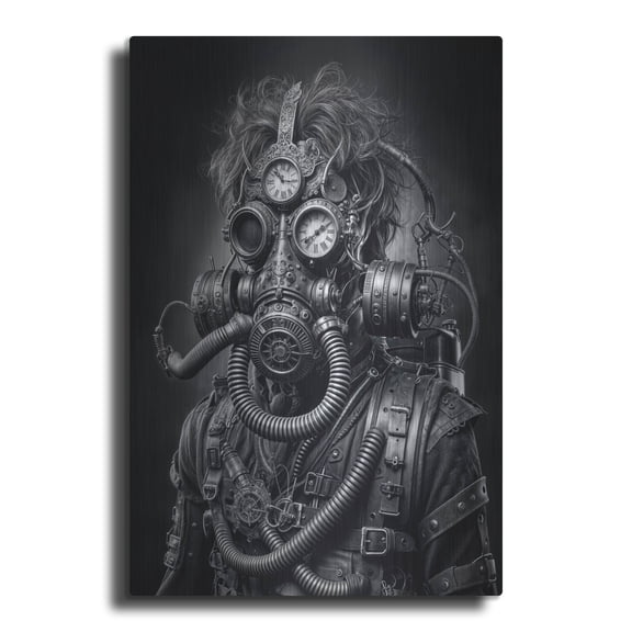 Luxe Metal Art 'Time Traveler 5' by KIR.DART Metal Wall Art, 12" x 16"