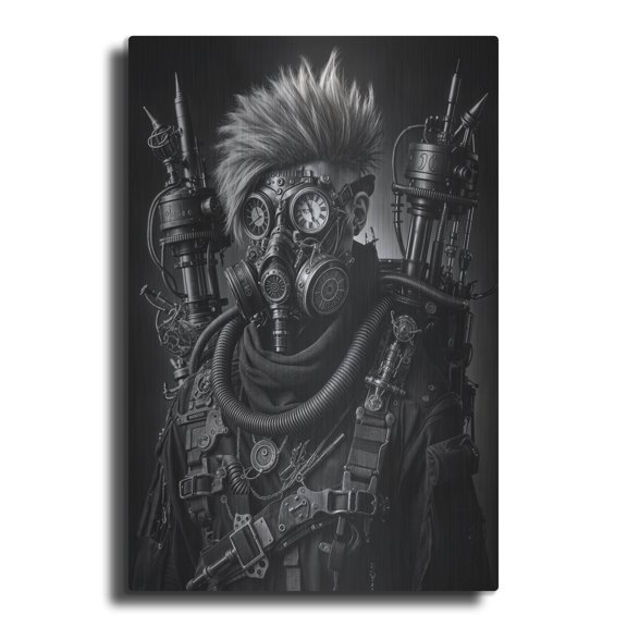 Luxe Metal Art 'Time Traveler 6' by KIR.DART Metal Wall Art, 12" x 16"