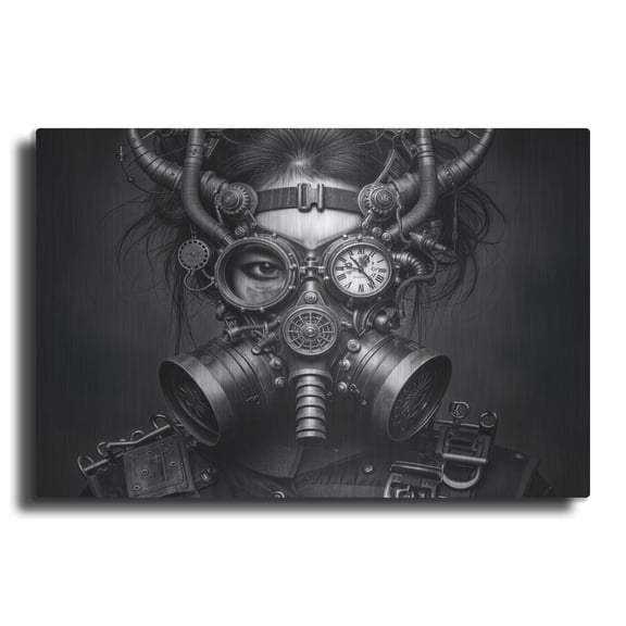 Luxe Metal Art 'Time Traveler 8' by KIR.DART Metal Wall Art, 16" x 12"
