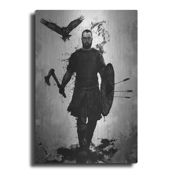 Luxe Metal Art 'To Valhalla' by Nicklas Gustafsson, Metal Wall Art, 12"x16"