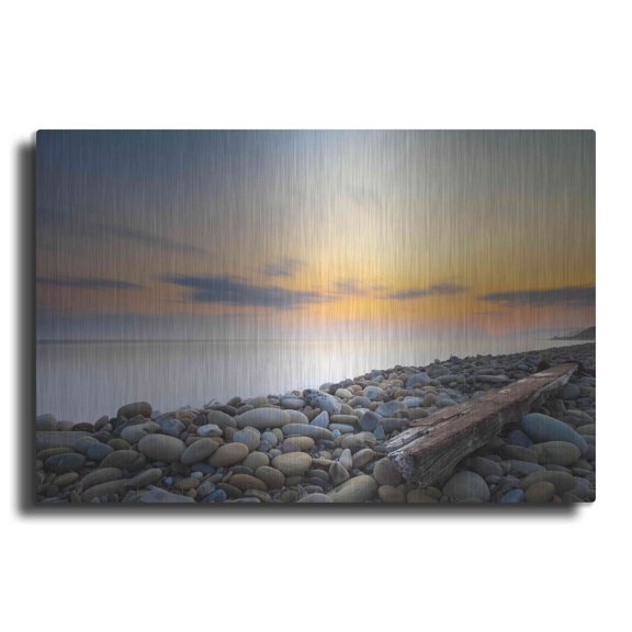 Luxe Metal Art 'To the End' by Chris Moyer, Metal Wall Art, 16"x12"