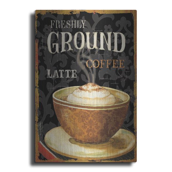 Luxe Metal Art 'Today's Coffee II' by Lisa Audit, Metal Wall Art, 24"x36"