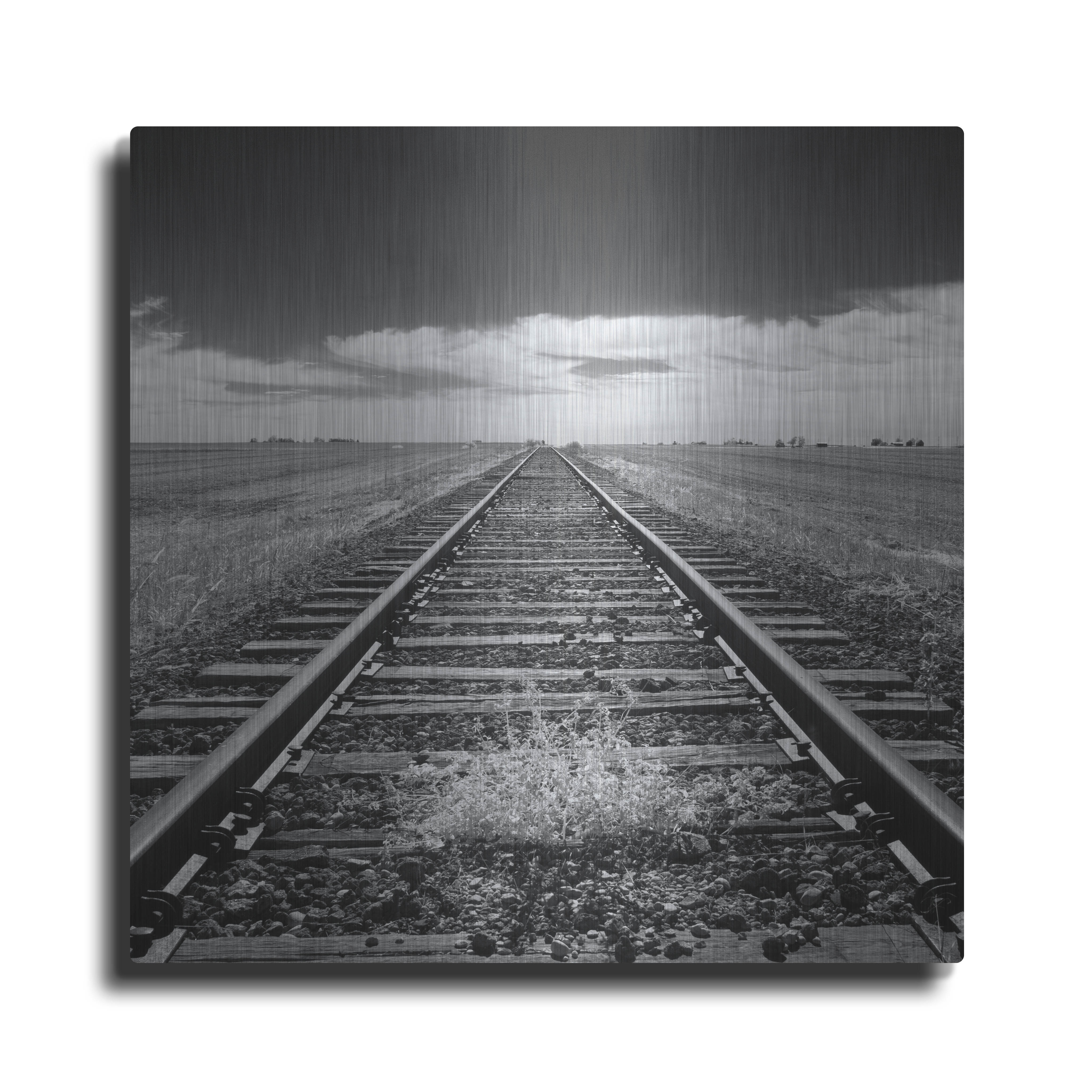 Luxe Metal Art 'Tracks To Infinity' by Monte Nagler, Metal Wall Art, 12 ...