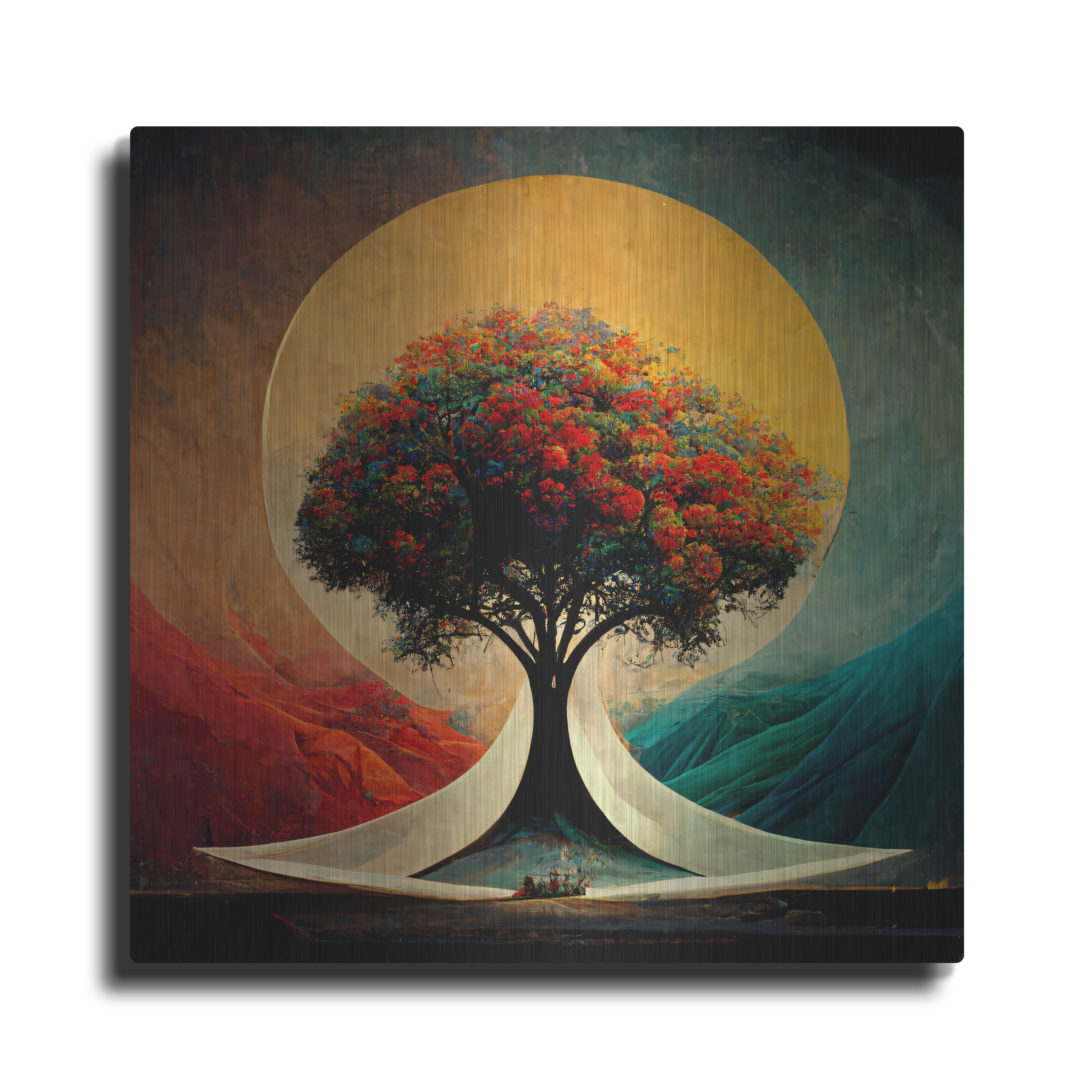 Ray Heere Tree of Life 36" Metal Wall Art in Multicolor